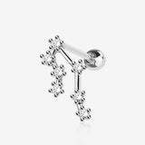 Gemini Zodiac Multi-Gem Sparkles Cartilage Tragus Barbell