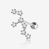 Sagittarius Zodiac Multi-Gem Sparkles Cartilage Tragus Barbell-Clear Gem 