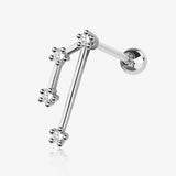 Taurus Zodiac Multi-Gem Sparkles Cartilage Tragus Barbell