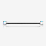 Iridescent Revo Double Prong Industrial Barbell