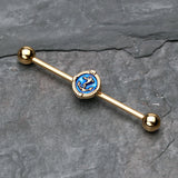 Detail View 1 of Golden Anchor Rivet Industrial Barbell-Blue
