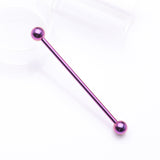 Detail View 1 of Colorline Basic Industrial Barbell-Purple