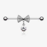Adorable Mesh Bow-Tie Industrial Barbell