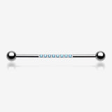 Sparkle Lined Gems Industrial Barbell