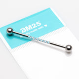 Detail View 2 of Sparkle Lined Gems Industrial Barbell-Aqua