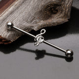 Detail View 1 of Treble Clef Music Note Industrial Barbell