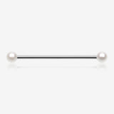 Luster Pearlescent Ball Ends Industrial Barbell