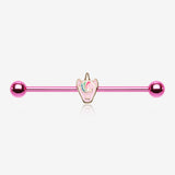 Colorline Adorable Pastel Unicorn Industrial Barbell-Pink