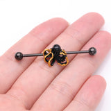 Detail View 2 of Blackline Kraken Sea Monster Industrial Barbell