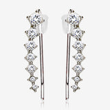 A Pair of Brilliant Sparkle Journey Ear Climber Earring