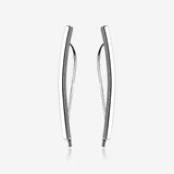 A Pair of Modern Curve Essence Ear Climber Earring