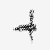 Coiled Serpent Snake Steel Cartilage Helix Cuff Earring