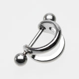 Detail View 1 of Modern Steel Stripes Cartilage Cuff Earring