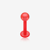 Basic UV Acrylic Flexible Shaft Labret-Red
