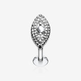 Marquise Sparkle Steel Labret