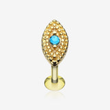 Golden Marquise Sparkle Steel Labret