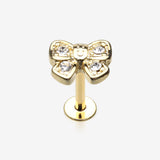 Golden Dainty Bow-Tie Top Steel Labret