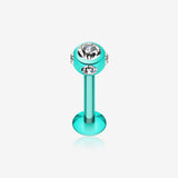 Colorline PVD Aurora Gem Ball Steel Labret