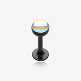 Colorline Iridescent Revo Sparkle Steel Labret
