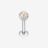 Multi-Gem Sparkle Ball Steel Labret