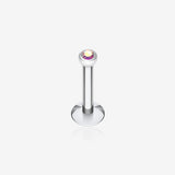 Steel Gem Ball Push-Fit Labret