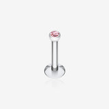 Steel Gem Ball Push-Fit Labret