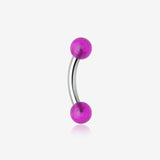 Acrylic Ball Curved Barbell Eyebrow Ring