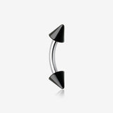 Acrylic Spike Curved Barbell Eyebrow Ring