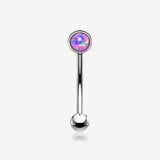 Fire Opal Press Fit Sparkle Curved Barbell