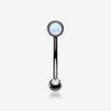Blackline Fire Opal Press Fit Sparkle Curved Barbell