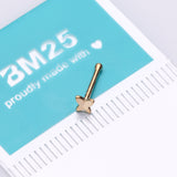 Detail View 2 of 14 Karat Gold Butterfly Nose Stud Ring