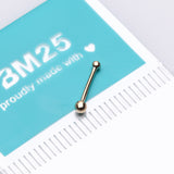 Detail View 2 of 14 Karat Gold Solid Ball Top Nose Stud Ring