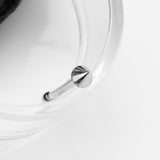 Detail View 1 of 14 Karat White Gold Solid Spike Top Nose Stud Ring