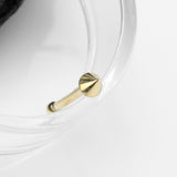 Detail View 1 of 14 Karat Gold Solid Spike Top Nose Stud Ring