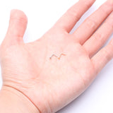 Detail View 3 of 14 Karat White Gold Triangle Plate Top L-Shaped Nose Ring