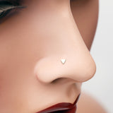Detail View 1 of 14 Karat Gold Triangle Plate Top L-Shaped Nose Ring