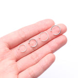 Detail View 3 of 14 Karat White Gold Basic Nose Hoop Ring