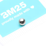 Detail View 4 of 14 Karat White Gold Dome Dermal Anchor Top