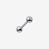 14 Karat White Gold Gem Ball Top Cartilage Barbell