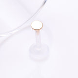 Detail View 1 of 14 Karat Gold Round Disc Top Bio-Flex Labret