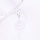 Detail View 1 of 14 Karat White Gold Crescent Moon Plate Top Bio-Flex Labret