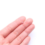 Detail View 2 of 14 Karat Gold Brilliant Fire Opal Cross Bendable Hoop Ring-Pink Opal