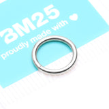 Detail View 4 of 14 Karat White Gold Basic Bendable Hoop Ring