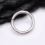 Detail View 1 of 14 Karat White Gold Seamless Clicker Hoop Ring