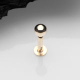 Detail View 1 of 14 Karat Gold OneFit Threadless Ball Top Flat Back Stud Labret