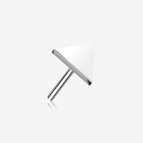 14 Karat White Gold OneFit Threadless Flat Triangle Top Part