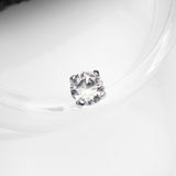 Detail View 1 of 14 Karat White Gold OneFit Threadless Prong Set Gem Top Part-Clear Gem