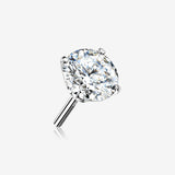 14 Karat White Gold OneFit Threadless Prong Set Gem Top Part