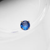 Detail View 1 of 14 Karat Gold OneFit Threadless Prong Set Gem Top Part-Blue