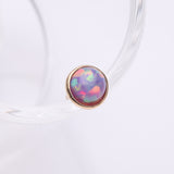 Detail View 1 of 14 Karat Gold OneFit Threadless Bezel Fire Opal Top Part-Purple Opal